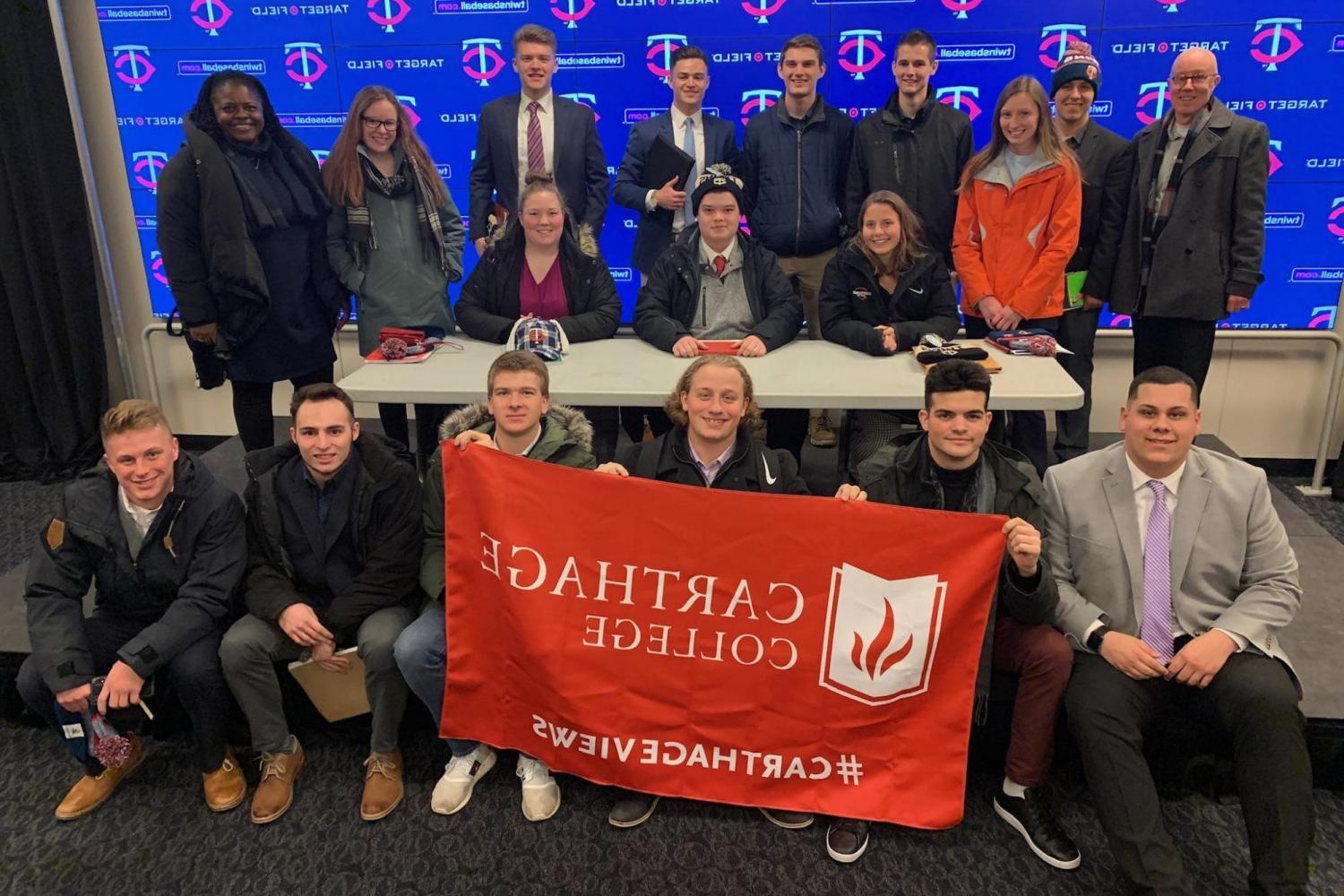 Sports management students at Minnesota Twins? Target Field.